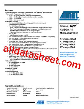 ATXMEGA32A4 Datasheet(PDF) .